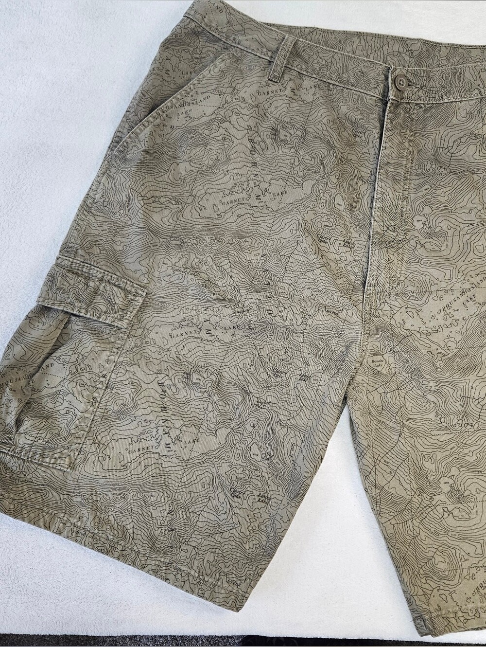 Wrangler Men's Olive Topo-Print Cargo Pants